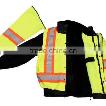 Adult Safety JacketTwo-tone 4 In 1 Hi Vis Safety Work Jackets Fluorescent Work Jackets                        
                                                Quality Choice