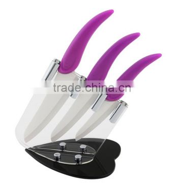 Hotchi top quality 3pcs knife knifes with acrylic holder