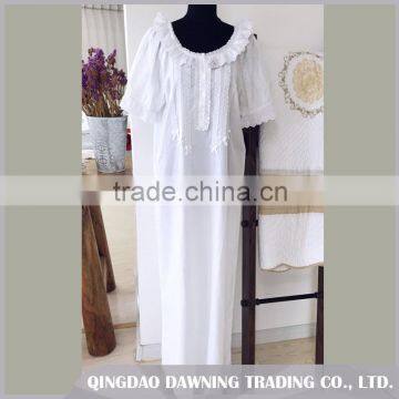 High Quality Embroidered Sleepwear Nightgown