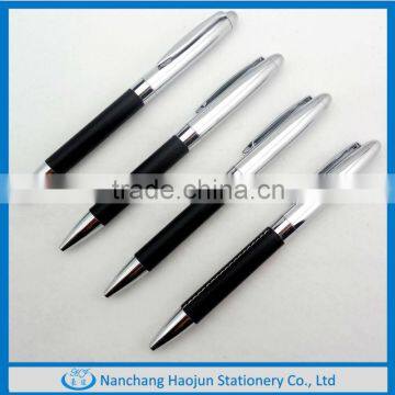 metal roller pen with rubber grip pen