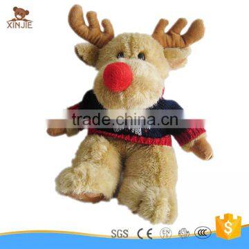 CE standard plush elk toy custom christams elk soft toy stuffed moose toy