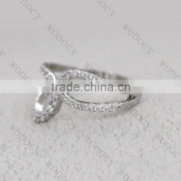Fashion Wholesale American Gold Plated Paved Diamond Ring photo-3