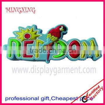 3d customized soft pvc fridge magnet, soft PVC badge