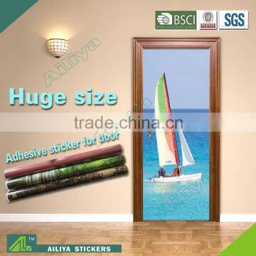 Fashionable Customized solid pvc waterproof decro bedroom easy removable self adhesive door window film