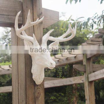 Handmade home decoration white faux deer head