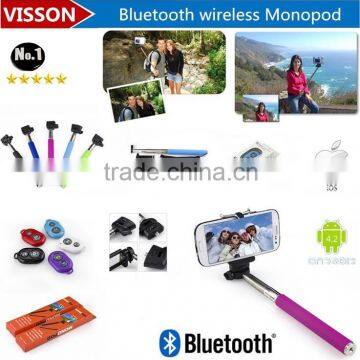 2015 Hotsale Mobile Phone Monopod , Colorful Selfie Monopod, Extendable Monopod Smartphone