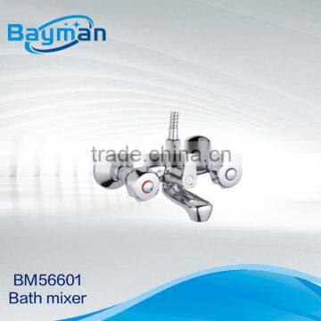 Brass Body Double Handle Stainless Steel Bath Faucet (BM56601)