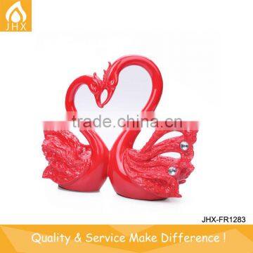 Valentine's Day Gift Resin Tabletop Decor Sculpture Loving Swan