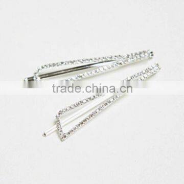 New Gold Silver Twinkle Crystal Rhinestone U Shape Hair Barrettes Hairpin Hair Accessories Jewelry For Women & Girls photo-2