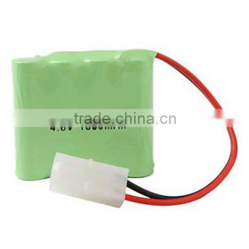 High rate free sample ni-mh rechargeable battery pack aa 4.8v 1800mah for toys with CE