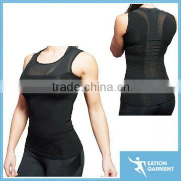 black womens training wear performance fitness tank top