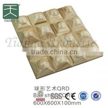 Wooden acoustical diffuser panel