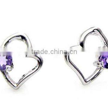 HUGE ! AMETHYST & .925 Sterling Silver Earrings,Wholesale Silver Jewelry