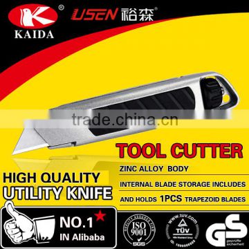 2pcs Trapezoid blade Zinc alloy Fixed Blade OEM Utility Cutter