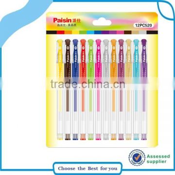 12PCS wonderful color gel pen for office color gel ink pen pack stationery                        
                                                Quality Choice