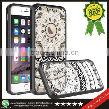 Samco Ultra Thin Slim Armor Hybrid Case for iPhone 6, Beautiful Flower PC TPU Case for iPhone 6