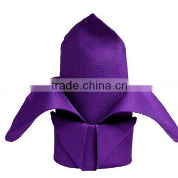 Cheap purple polyester dinner napkin/ table linen napkin