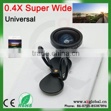 0.4x super wide angel lens with for universal mobile lens wide angle for Samsung galaxy S4 S3 note 3