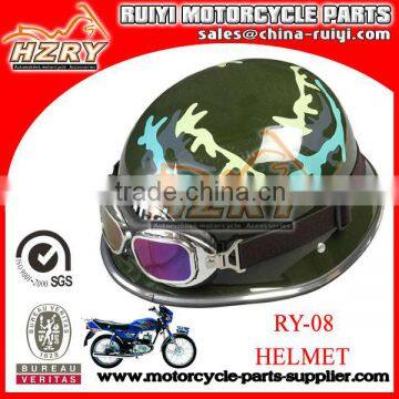 Fashion Novelty Leather Half Face Motorcycle Helmet For Sale Motorcycle Safety Helmet