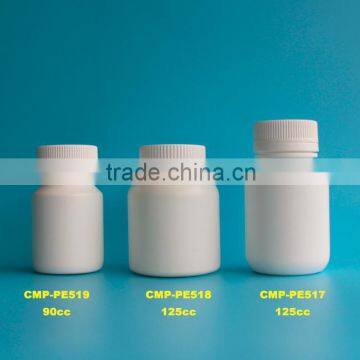 Inclined Shoulder Medicine Bottle , Plastic HDPE Pharmaceutical Capsule Bottle With Tamper Evident Cap photo-5
