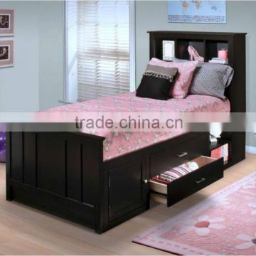 05-026 Santa Barba Captain Bed, black Captain wooden Bed