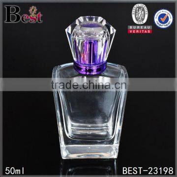 50ml empty deodorant glass perfume bottle , import glass material