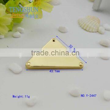 zinc alloy Triangle blank label for bag new style hardware for purse make in China