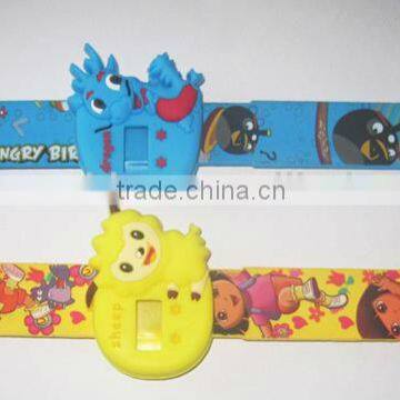 animal shaped silicone rubber slap bracelet