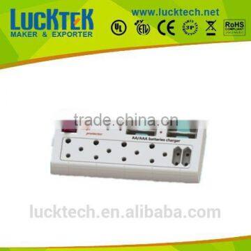 4 WAY South Africa Extension Power Strip with Battery Charger