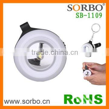 Cheap Hand Crank Plastic Flashlight Keychain photo-5