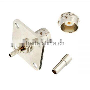 RF Coaxial Connector BNC Female 4-hole Panel Mount crimp for RG316