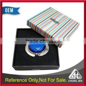 Good Quality Custom Metal strass stone foldable Purse Hooks For women