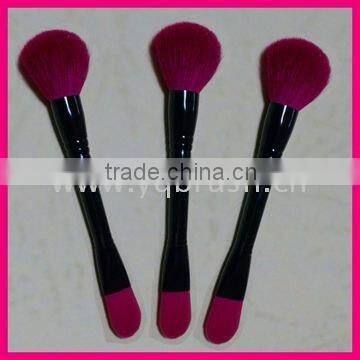 Double ends makeup brush with foundtion brush and powder brush