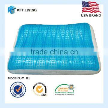 Butterfly wave shape cool gel memory foam pillow GM-01