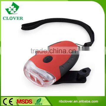 Plastic Hand Crank Flashlight 3 LED Dynamo Led Flashlight photo-2
