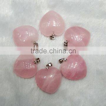 Wholesale Rose Quartz Crystal Stone Hearts Crystal Pendants