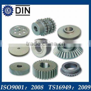 Perfect double-helical gears and sprockets for transmission on textile machines