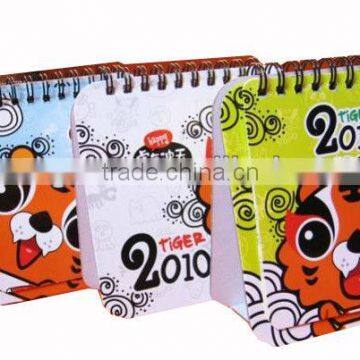 Cute design tiger pattern pocket calendar / cheap desk calendar