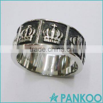 Royal Crown Shield Series of European and American Style Silver ,titanium ,alloy For Selective Unisex Ring photo-2