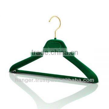 Plastic Clothes Hanger with Soft Velvety Coating for Boutique Dresses