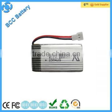 High discharge rate lipo rc battery 3.7V 600mAh with JST-XHR connector for RC toys, car starter