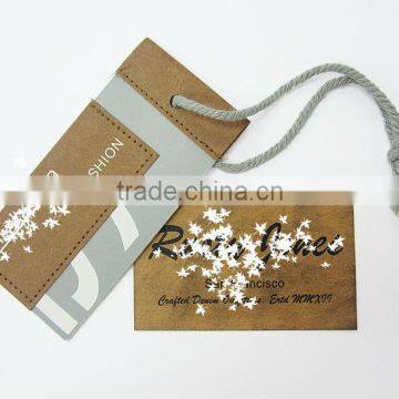 Kraft Leather Patch Two Layered Clothing Kraft Tag