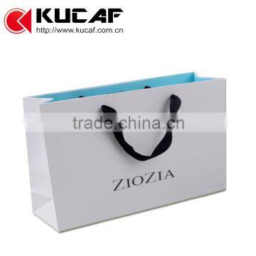 White paper bag customized bag oem logo Clamshell box bag Packaging