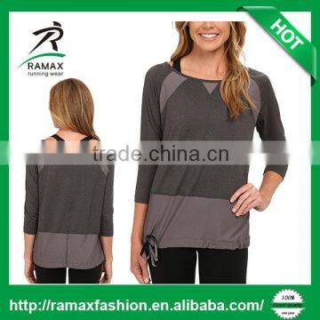 Ramax Custom Women Casual Long Sleeve Fitness Top With Adjustable Hem