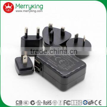 US AU EU UK Plug Four Port Usb Wall Plug Charger for Cellphone photo-3