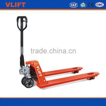 3 ton hand pallet truck with 1150*550 mm forks with PU wheels with casting pump