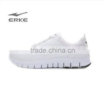 ERKE hot sales basic white school shoes girl white sneaker mens black running shoes couple shoes 200 MOQ shoes wholesale/OEM
