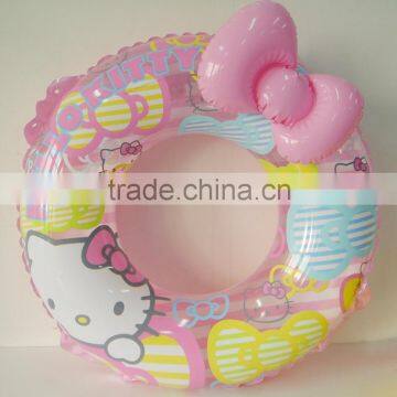 Lovely inflatable swimming pool air tube ring for toddler with high quality