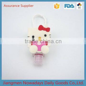 China pocket hand sanitizer silicone holder with hello kitty