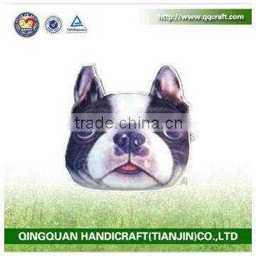 QQ Pet Factory Wholesale Decorative Cushion Pillow / 3D Cat Dog Face Printing Pillows / Travel Throw Pillow